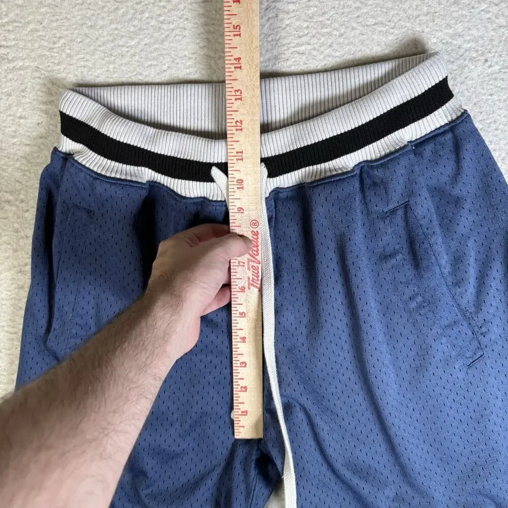 Richie Le Shorts Mens Small Blue Drawstring Mesh Basketball Gym Workout